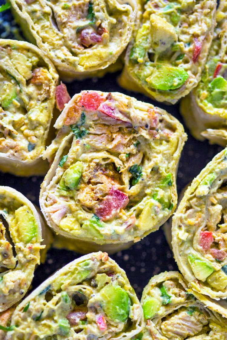 Healthy Chicken Avocado Roll-ups with Leftover Chicken