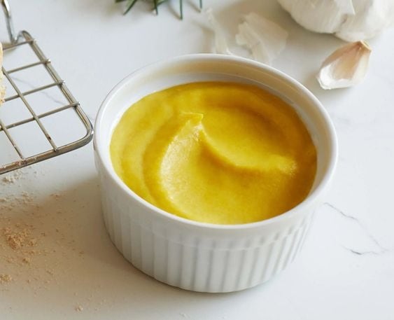 Corn butter on a small dish.