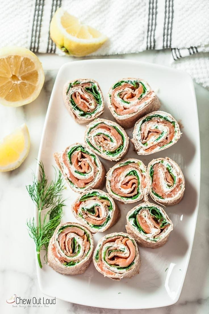 Smoked Salmon Roll-Ups with Fresh Lemons