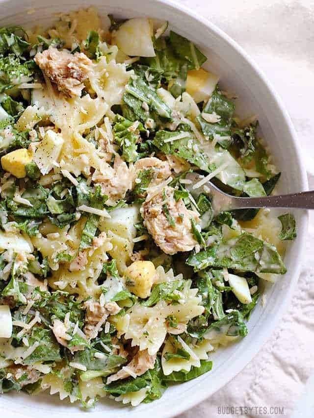 Kale Salmon Caesar Salad