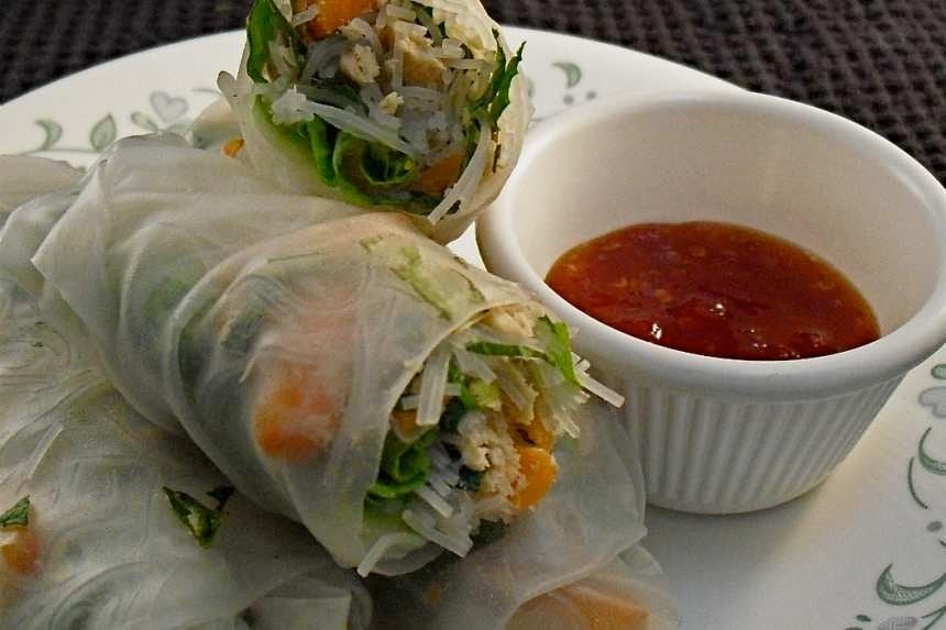 Salmon Spring Rolls